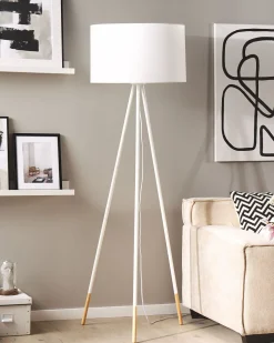 Beliani Lattiavalaisin Metalli Valkoinen Tobol Fashion