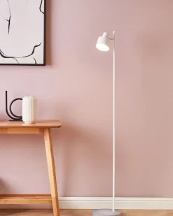 Beliani Lattiavalaisin Metalli Valkoinen Corbones Best Sale