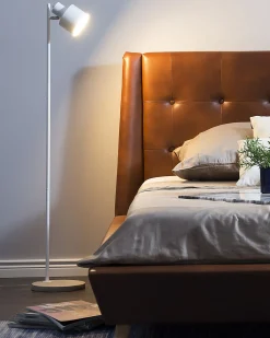 Beliani Lattiavalaisin Metalli Valkoinen Corbones Best Sale