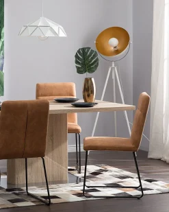 Beliani Lattiavalaisin Metalli Valkoinen/Kulta Thames Sale