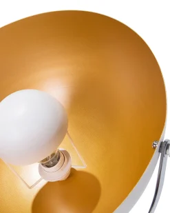 Beliani Lattiavalaisin Metalli Valkoinen/Kulta Thames Sale