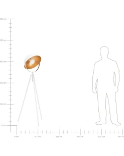 Beliani Lattiavalaisin Metalli Valkoinen/Kulta Thames Sale