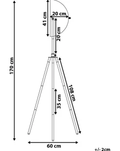 Beliani Lattiavalaisin Metalli Valkoinen/Kulta Thames Sale
