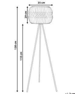 Beliani Lattiavalaisin Paperi/Metalli Valkoinen/Musta Hunter Sale