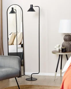 Beliani Lattiavalaisin Rauta Musta Rimava Cheap