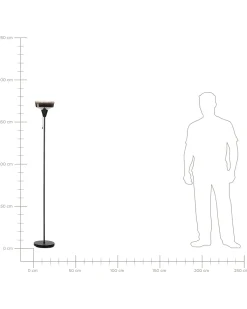 Beliani Lattiavalaisin Rauta Musta/Hopea Talparo Flash Sale