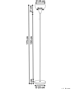 Beliani Lattiavalaisin Rauta Musta/Hopea Talparo Flash Sale