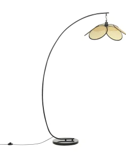 Beliani Lattiavalaisin Rauta Musta/Luonnovari Merrica Shop