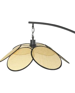 Beliani Lattiavalaisin Rauta Musta/Luonnovari Merrica Shop