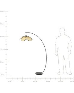 Beliani Lattiavalaisin Rauta Musta/Luonnovari Merrica Shop