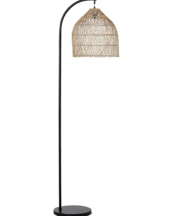 Beliani Lattiavalaisin Rottinki Luonnonvari/Musta Bernica Sale