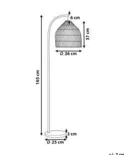 Beliani Lattiavalaisin Rottinki Luonnonvari/Musta Bernica Sale