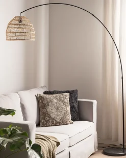 Beliani Lattiavalaisin Rottinki Luonnonvari/Musta Guaviare Clearance