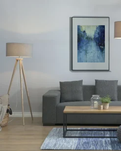 Beliani Lattiavalaisin Tammi Harmaa Nitra New