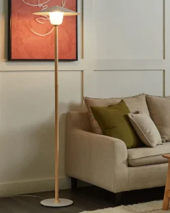 Beliani Lattiavalaisin Tammi Valkoinen Moppy Cheap