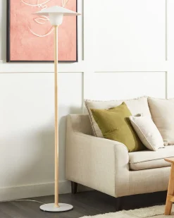 Beliani Lattiavalaisin Tammi Valkoinen Moppy Cheap