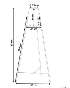 Beliani Lattiavalaisin Teras Kulta Mena Hot
