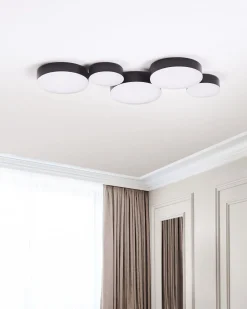 Beliani Led-Kattovalaisin 5 Polttimoa Rauta Musta Luga Best