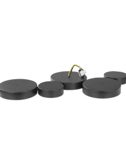 Beliani Led-Kattovalaisin 5 Polttimoa Rauta Musta Luga Best