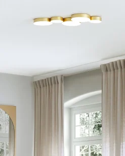 Beliani Led-Kattovalaisin 5 Polttimoa Rauta Kulta Luga Best