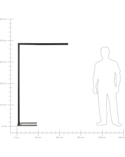 Beliani Led-Lattiavalaisin Alumiini Musta Mensa Best