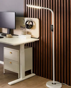 Beliani Led-Lattiavalaisin Valkoinen Aries New