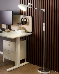 Beliani Led-Lattiavalaisin Valkoinen Andromeda New