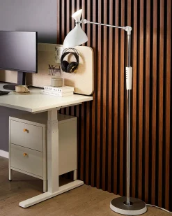 Beliani Led-Lattiavalaisin Valkoinen Andromeda New