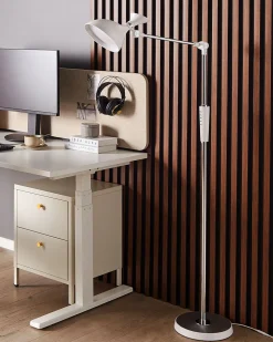 Beliani Led-Lattiavalaisin Valkoinen Andromeda New