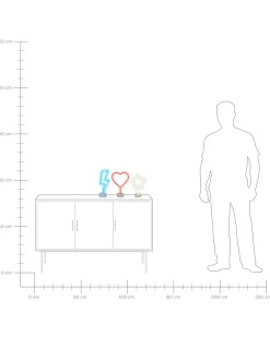 Beliani Led-Neonvalaisin Monivarinen 3 Kpl Floretta Hot