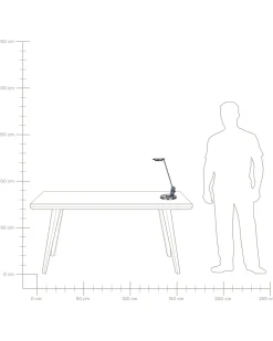Beliani Led-Poytavalaisin Alumiini Usb-Portti Hopea/Musta Corvus Shop