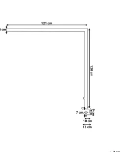 Beliani Led-Poytavalaisin Alumiini Valkoinen Volans Outlet