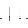 Beliani Led-Riippuvalaisin 4 Polttimoa Alumiini Musta Foyle Best