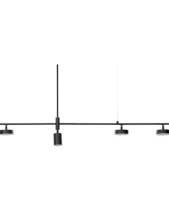 Beliani Led-Riippuvalaisin 4 Polttimoa Alumiini Musta Foyle Best