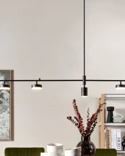 Beliani Led-Riippuvalaisin 4 Polttimoa Alumiini Musta Foyle Best