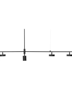 Beliani Led-Riippuvalaisin 4 Polttimoa Alumiini Musta Foyle Best