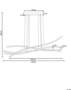 Beliani Led-Riippuvalaisin 4 Polttimoa Teras Musta Calao Discount