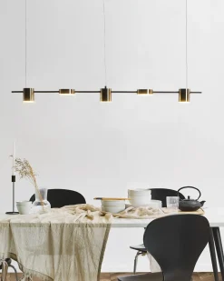 Beliani Led-Riippuvalaisin 5 Polttimoa Alumiini Messinki Sestra Outlet