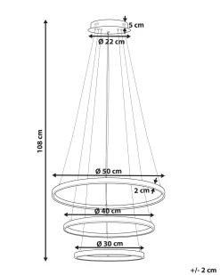 Beliani Led-Riippuvalaisin Alumiini Musta Atrek Cheap