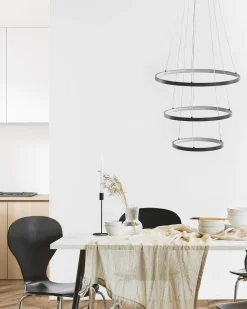 Beliani Led-Riippuvalaisin Alumiini Musta Atrek Cheap