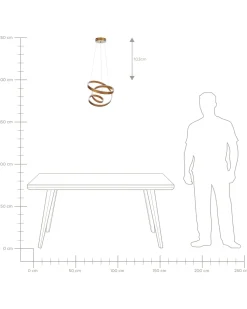 Beliani Led-Riippuvalaisin Alumiini Kulta Wanli Flash Sale