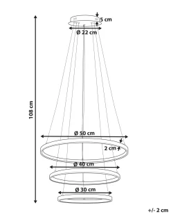 Beliani Led-Riippuvalaisin Alumiini Ruusukulta Atrek Hot