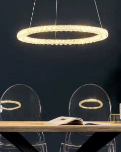 Beliani Led-Riippuvalaisin Kristalli Hopea Magat Store