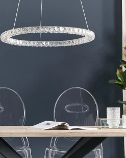 Beliani Led-Riippuvalaisin Kristalli Hopea Magat Store