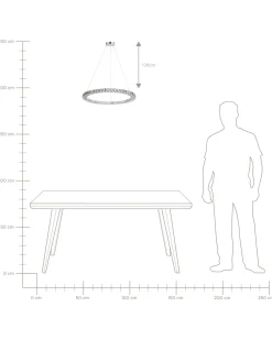 Beliani Led-Riippuvalaisin Kristalli Hopea Magat Store