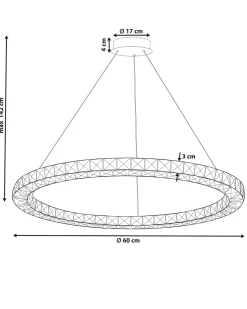 Beliani Led-Riippuvalaisin Kristalli Hopea Magat Store