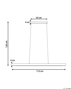 Beliani Led-Riippuvalaisin Tammi Tumma Puu Stewarts Clearance