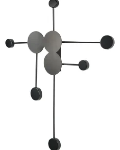 Beliani Led-Seinavalaisin 6 Polttimoa Metalli Musta Mariato Fashion