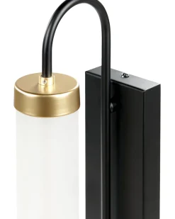 Beliani Led-Seinavalaisin Metalli Musta/Kulta Jacobs Discount