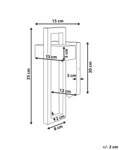 Beliani Led-Ulkoseinavalaisin Musta Kelty Hot